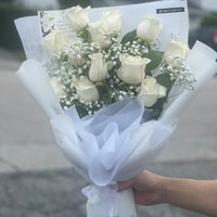 Dozen White Roses