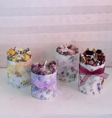 Floral Candle Pillars