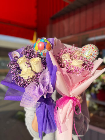 Dyed flower bouquet