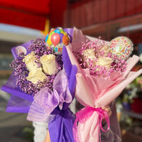 Dyed flower bouquet