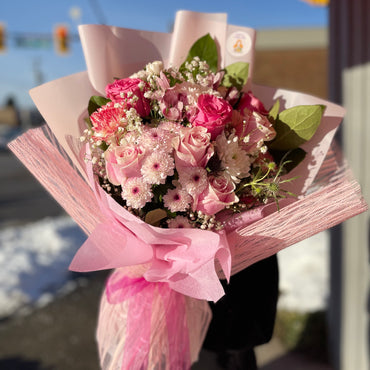 Double Pink Bouquet