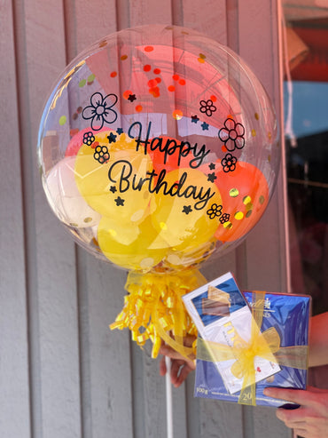 Orange & Yellow Bubble Balloon