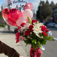 Red & White Bubble Balloon