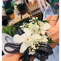 Black and White Corsage