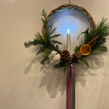 Half-ring Christmas Wreath