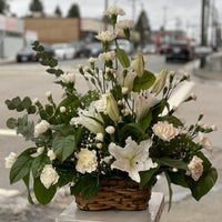 White Lily Basket
