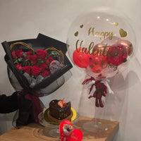 Valentine's Flower & Cake Set Bouquet