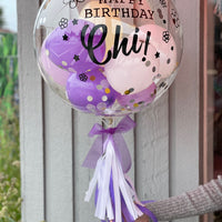 Purple & White Bubble Balloon