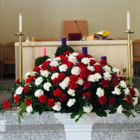 Red And White Casket
