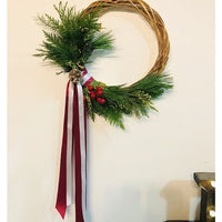 Half-ring Christmas Wreath